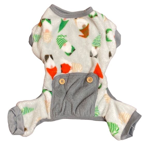 Soft Snuggly Fleece Gnome Holiday Dog Pajamas - Picture 1 of 5